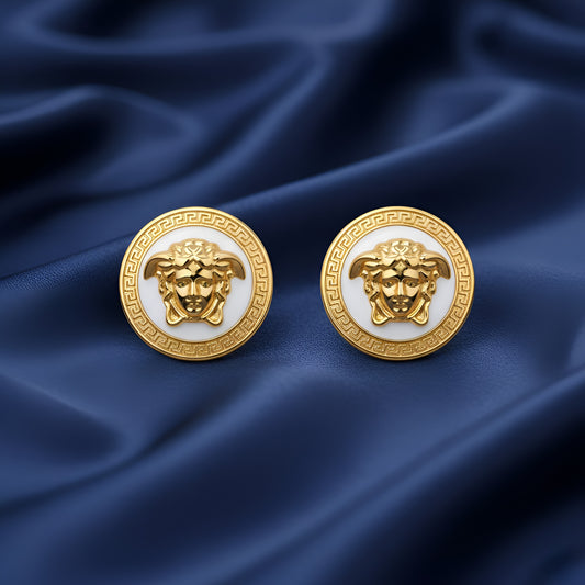 Stainless Steel Gold plated Verse Pendant and Studs