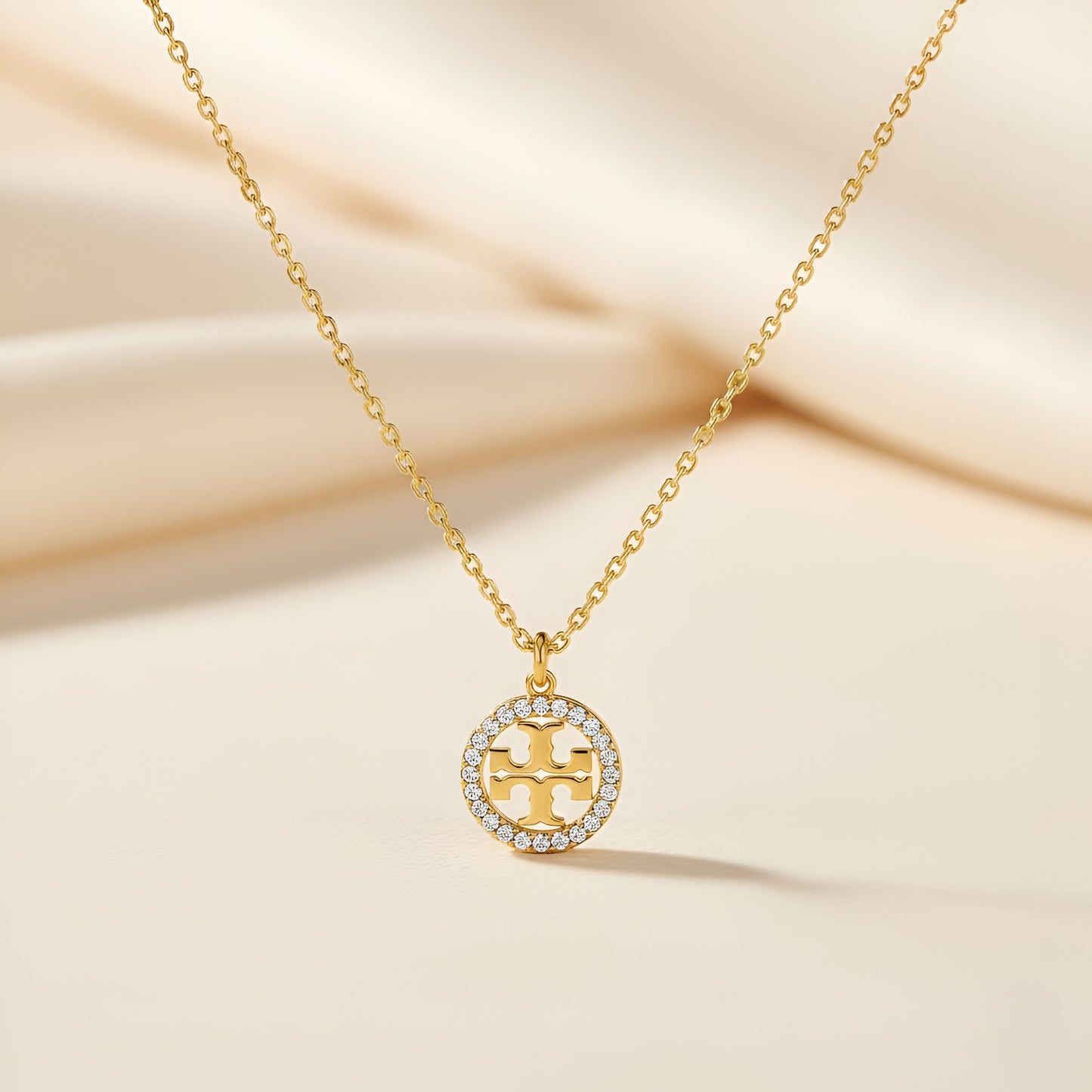 Stainless Steel Gold Plated TY Kira Pendant and Studs