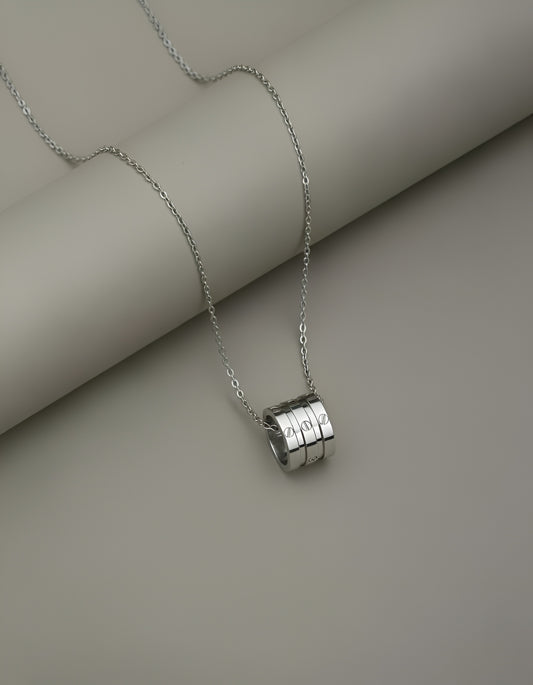 Silver-Toned Screw-Motif Jewelry Set