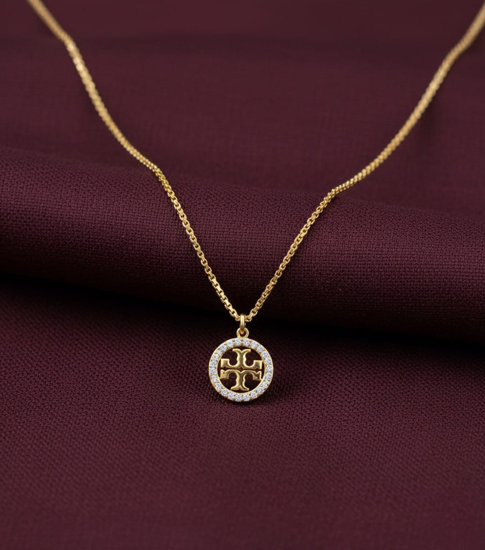 Stainless Steel Gold Plated TY Kira Pendant and Studs