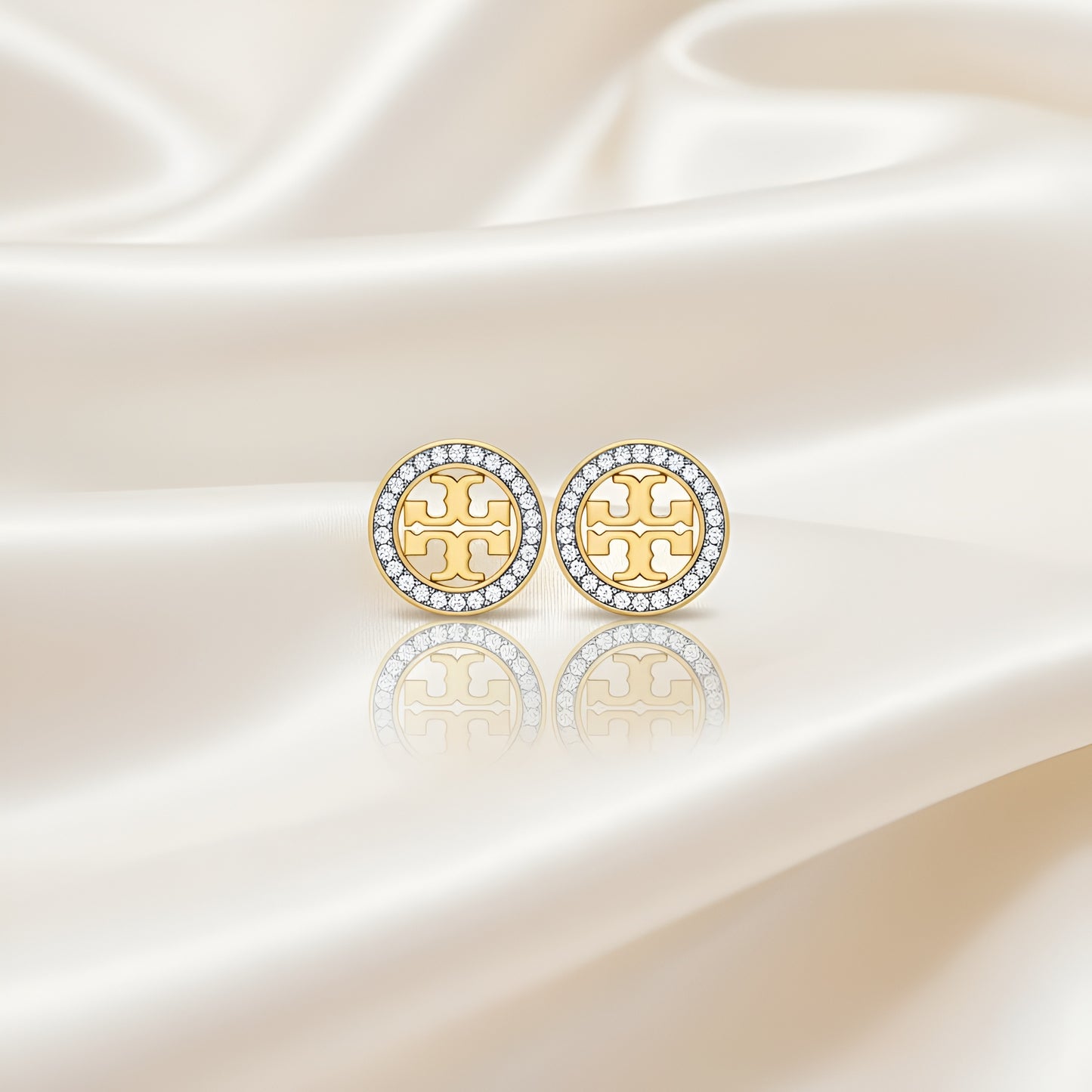 Stainless Steel Gold Plated TY Kira Pendant and Studs