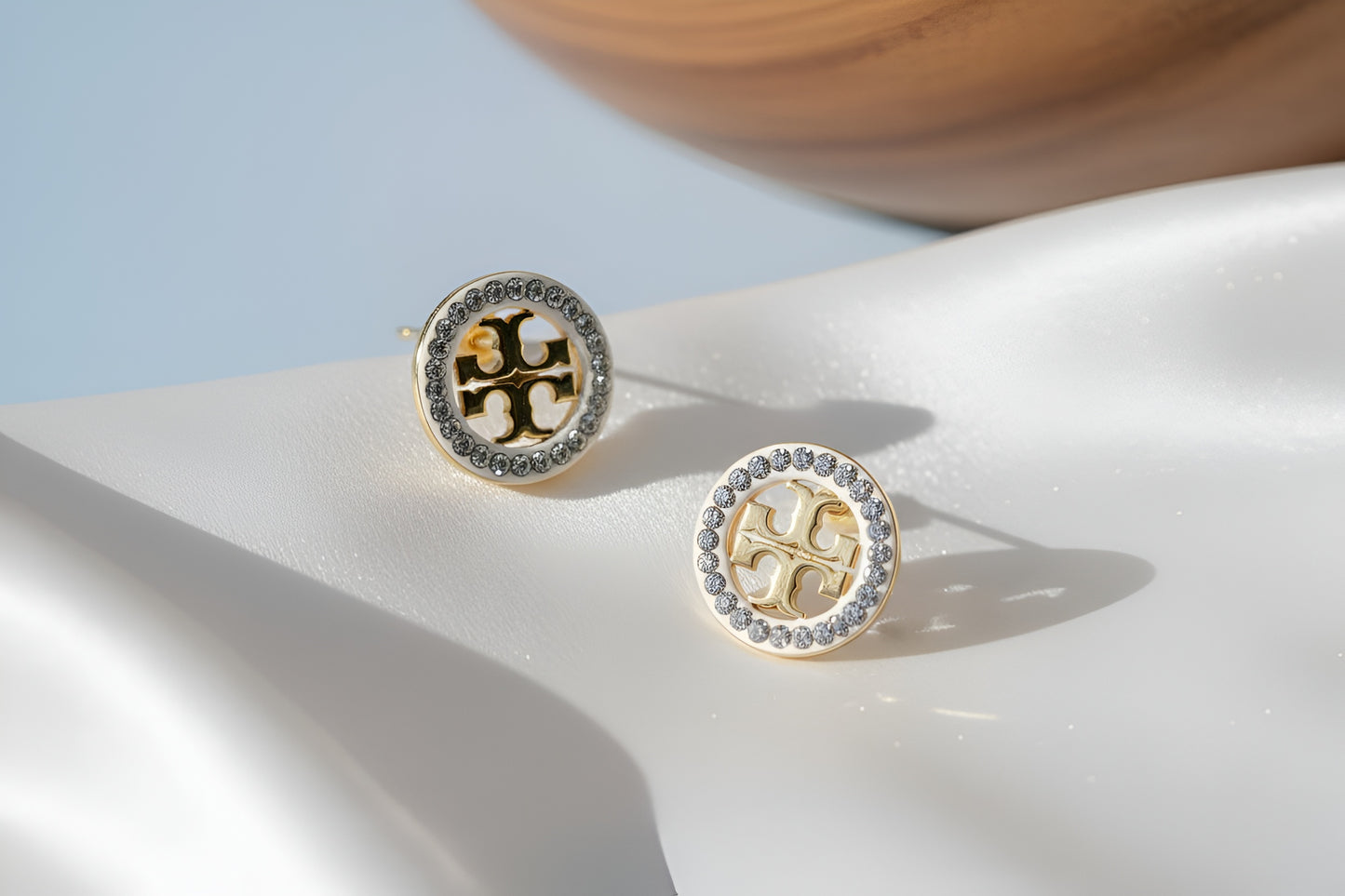 Stainless Steel Gold Plated TY Kira Pendant and Studs