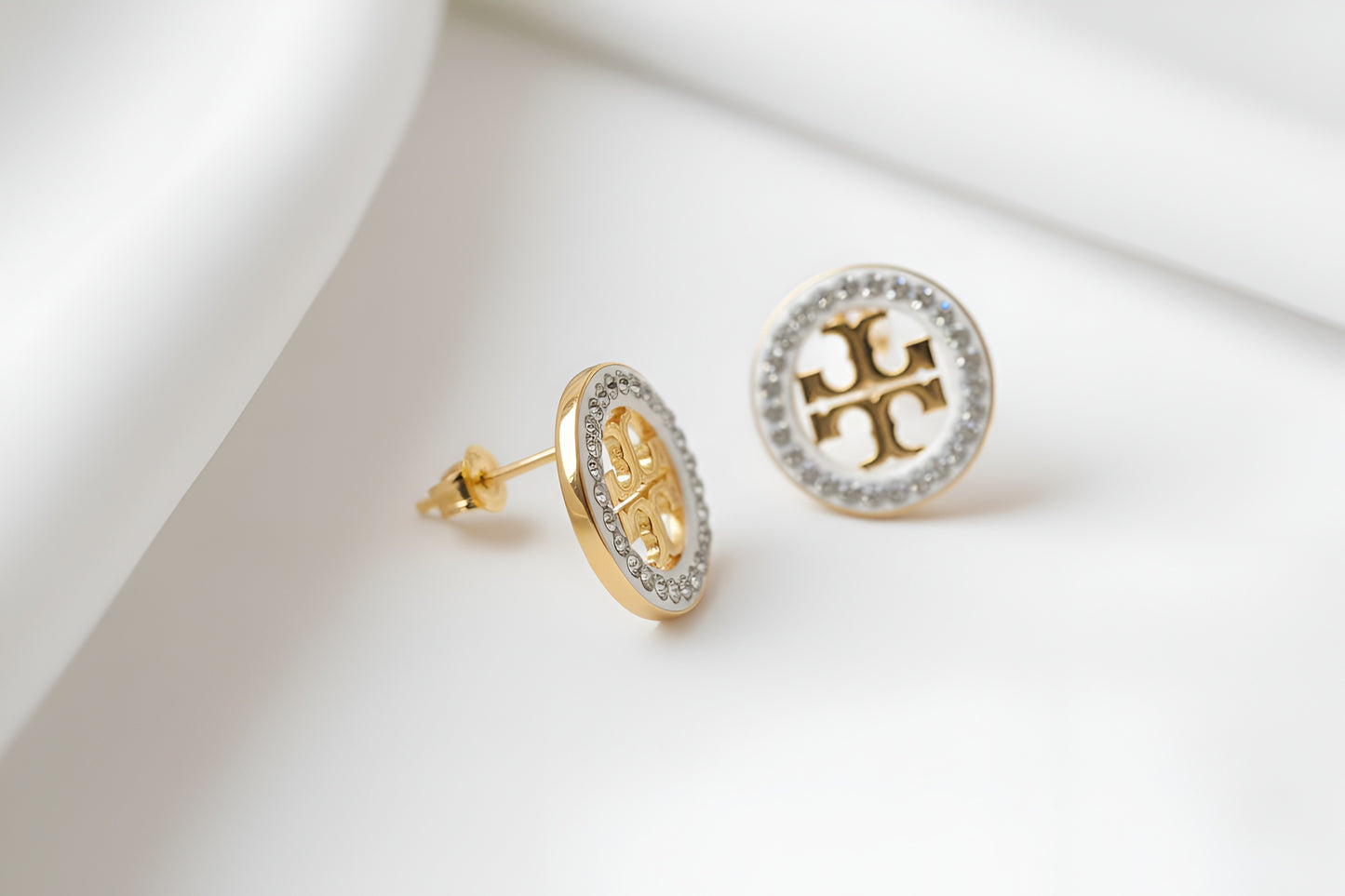 Stainless Steel Gold Plated TY Kira Pendant and Studs