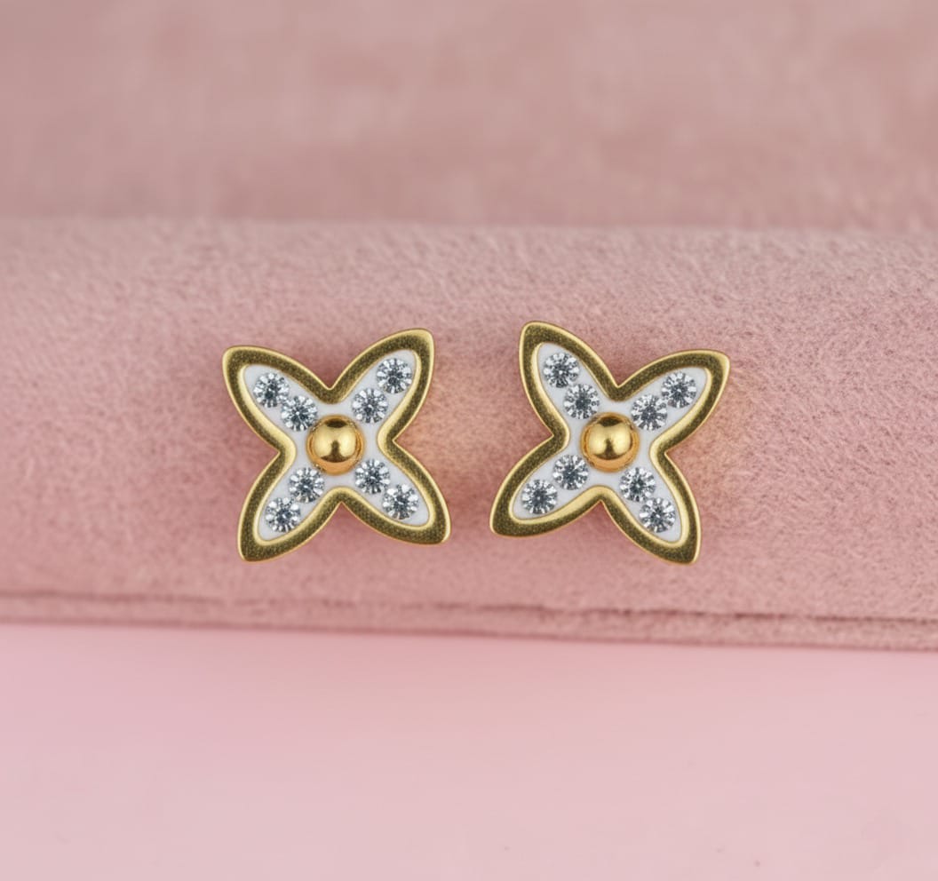 3-Piece Clover Stud Earring Set