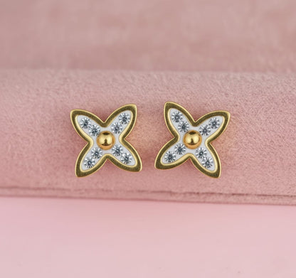 3-Piece Clover Stud Earring Set