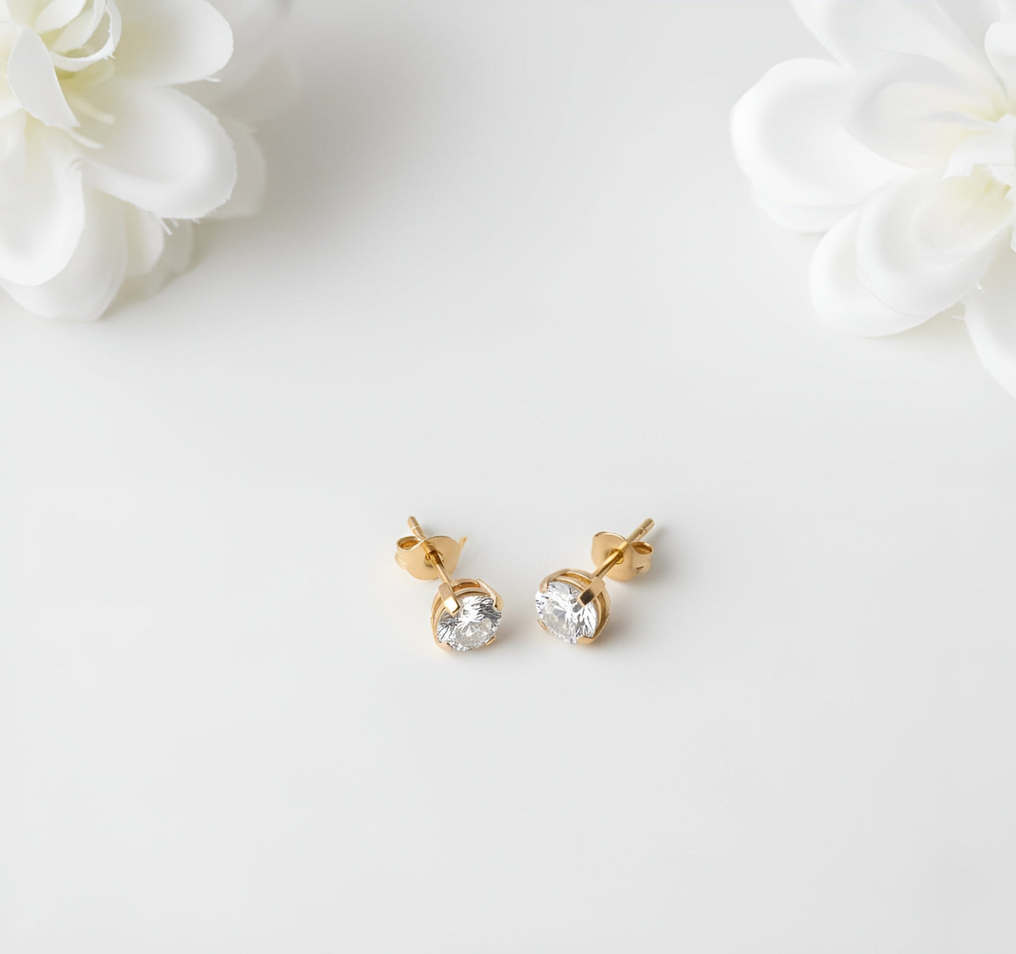 3-Piece Stackable Stud Set: Black Clover & Crystal Duo