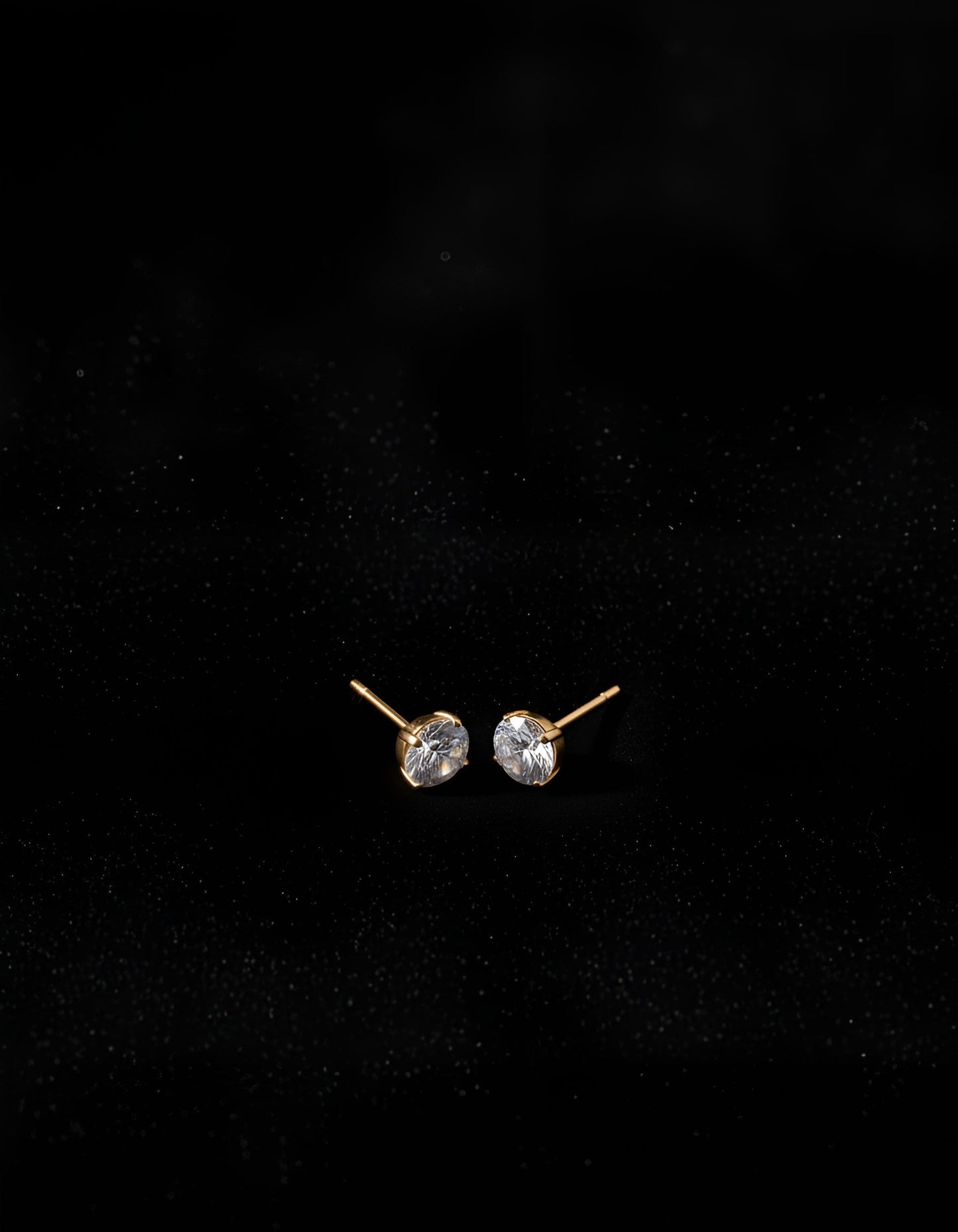 3-Piece Stackable Stud Set: Black Clover & Crystal Duo