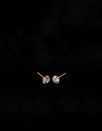 3-Piece Stackable Stud Set: Black Clover & Crystal Duo