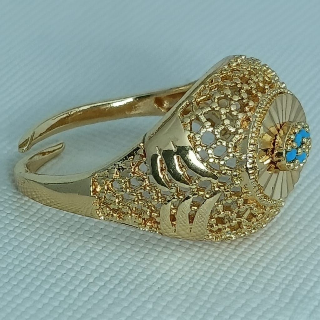 Sleek Gold-Plated Pave Stacking Ring