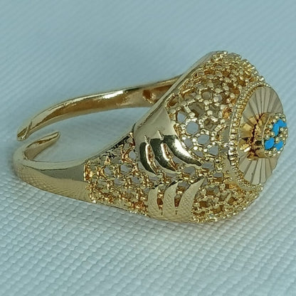 Sleek Gold-Plated Pave Stacking Ring