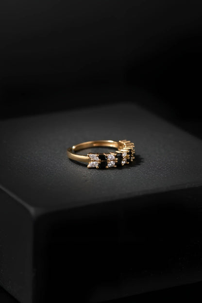 Adjustable Gold-Toned Pave Knot Ring