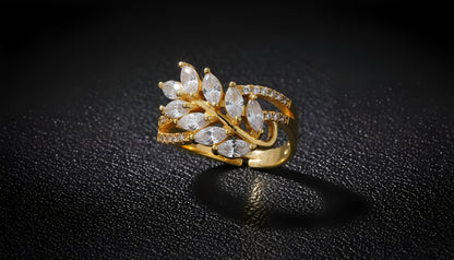 Pave Vine Open Ring