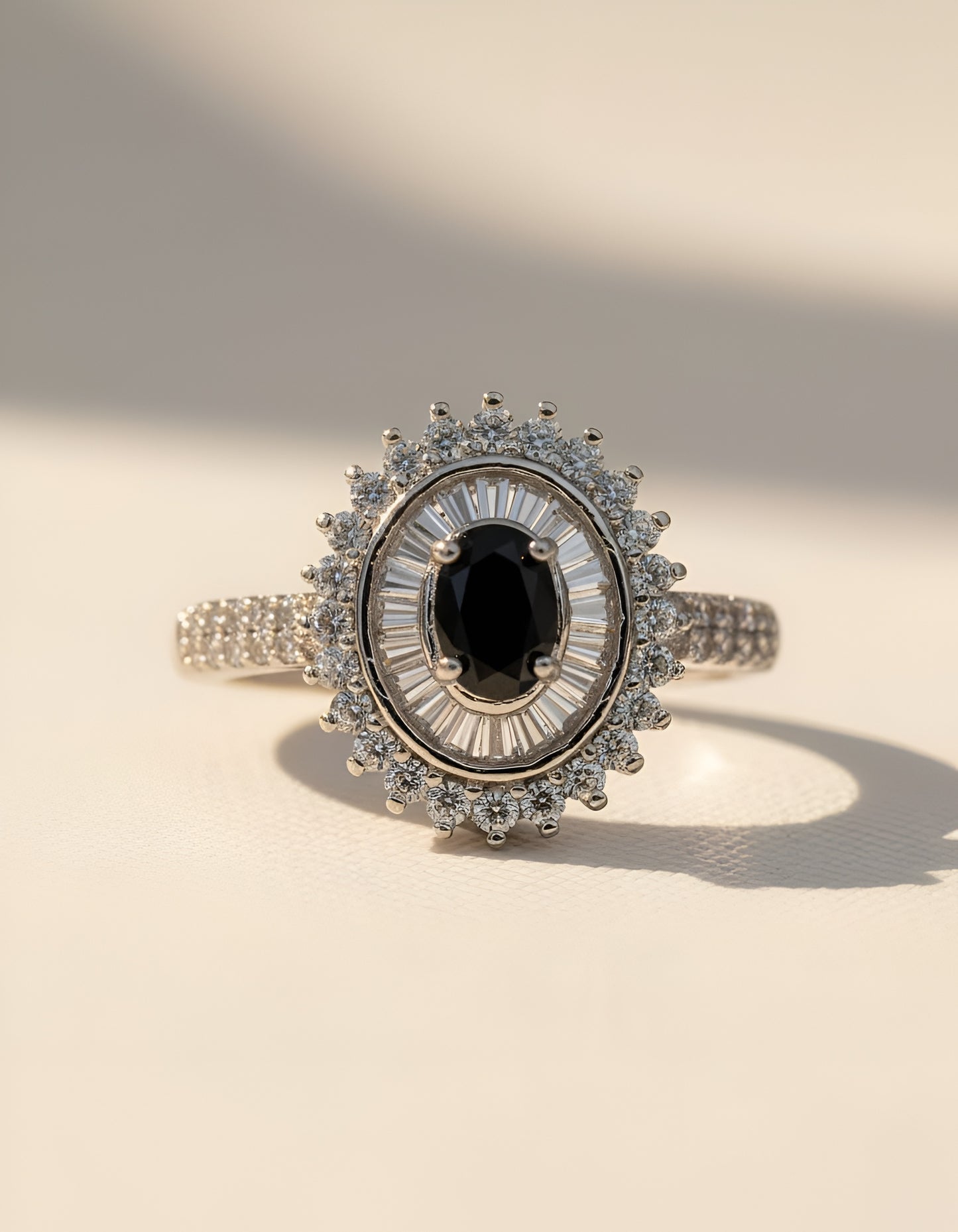 Sparkling Floral Zirconia Ring