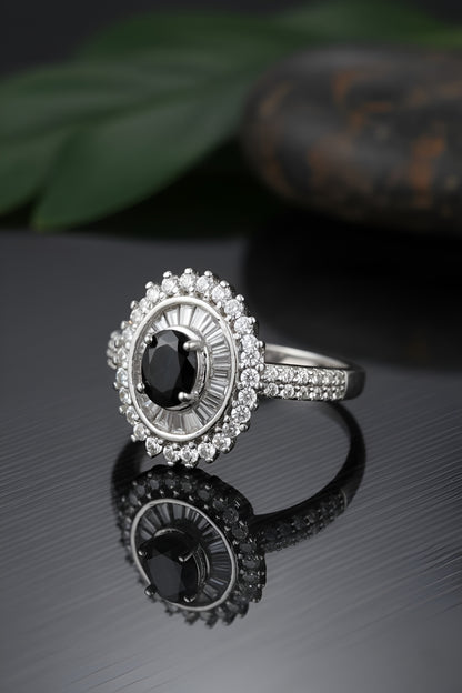 Sparkling Floral Zirconia Ring