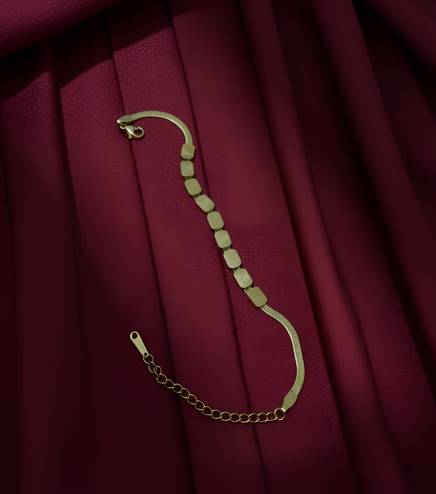 Minimalist Matte Geometric Accent Bracelet