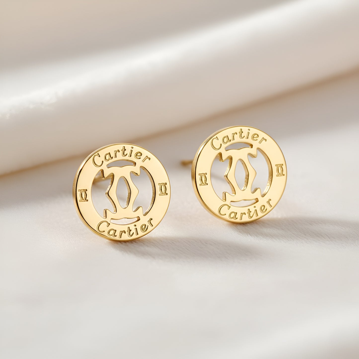 Stainless steel Cartier Circular Studs and Pendant