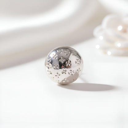 Silver-Toned Screw-Motif Jewelry Set