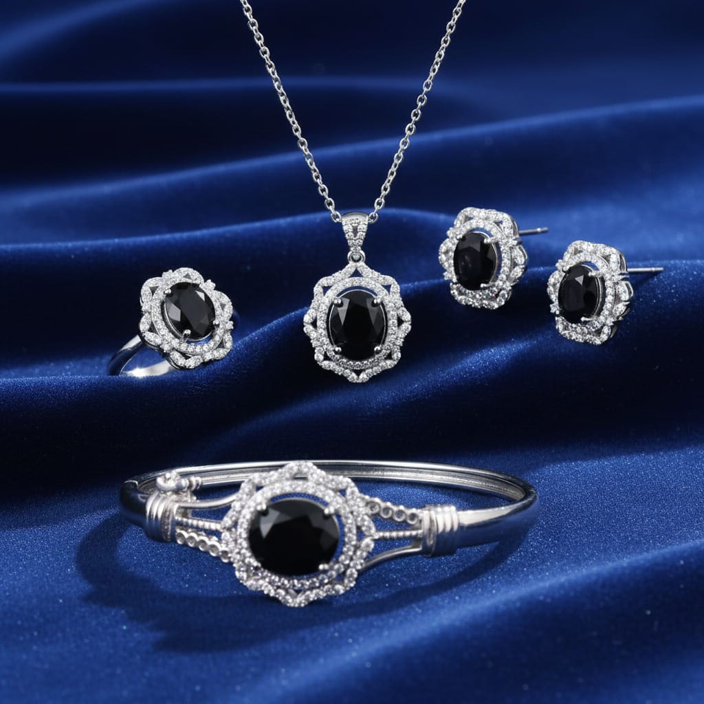 Oval Black Zirconia Collection